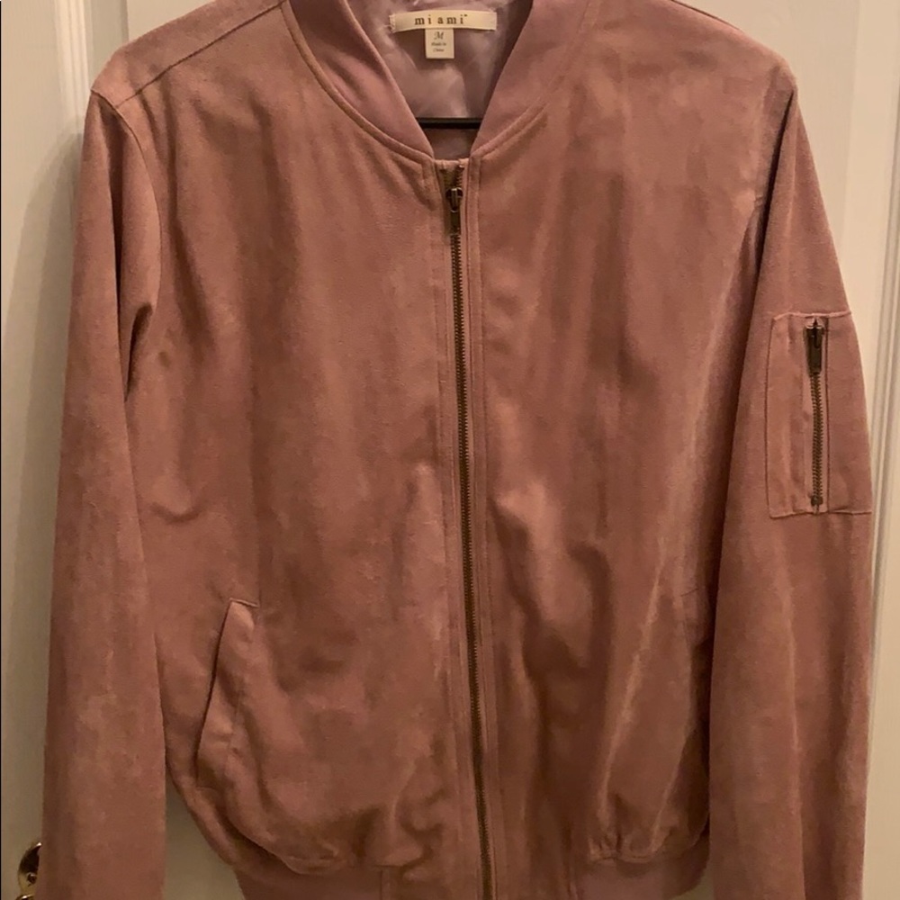 Miami pink suede jacket